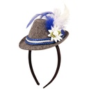 Diadeem Oktoberfest grijs blauw