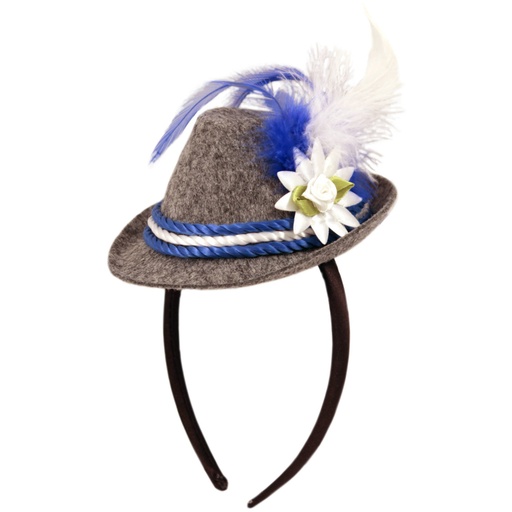 Diadeem Oktoberfest grijs blauw