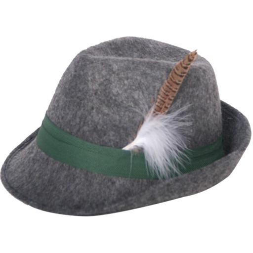 Oktoberfest hoed grijs met groen