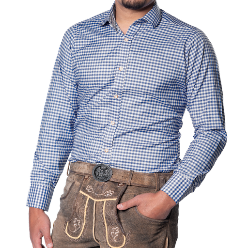 Oktoberfest hemd Leopold blauw