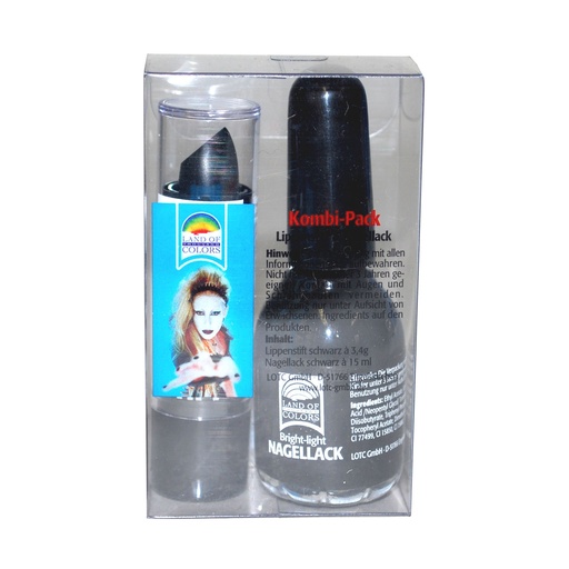 Nagellak en lippenstift zwart