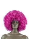 Pruik Afro krullen roze