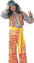 Hippie man oranje