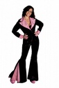 Discodame zwart met roze
