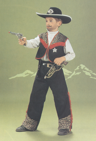 Cowboy kid zwart luipaard