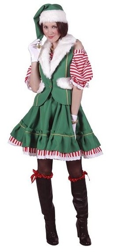 Kerstelf vrouw groen