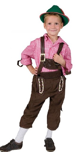 Oktoberfest kostuum jongen roze