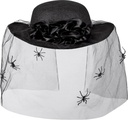 Dameshoed halloween met spinnen